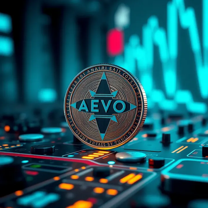 Conceptual illustration of Aevo Coin’s technological development and blockchain integration