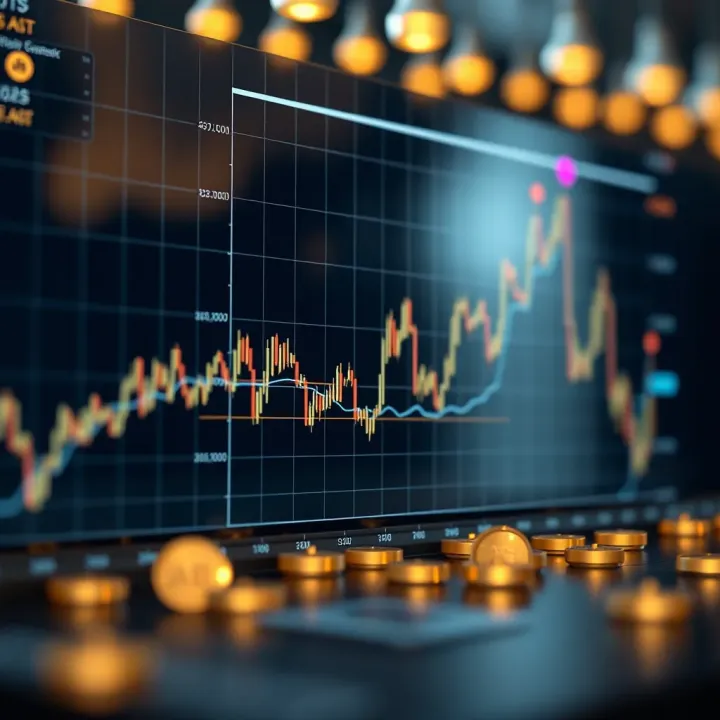 Graph displaying ARB coin price fluctuations over recent months with trend lines and key data points