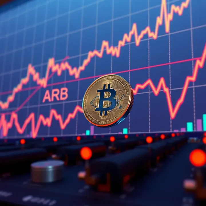 Graph showing ARB cryptocurrency price trends and market fluctuations