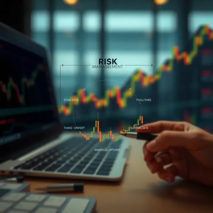 Diagram illustrating risk management techniques for binary options trading