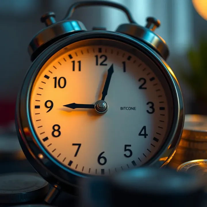 Clock displaying time zones illustrating Bitcoin daily candle close differences between UTC and Indian Standard Time