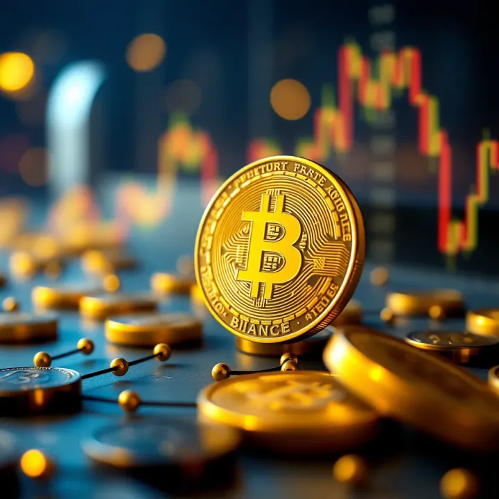Illustration of blockchain technology and market factors influencing cryptocurrency valuation