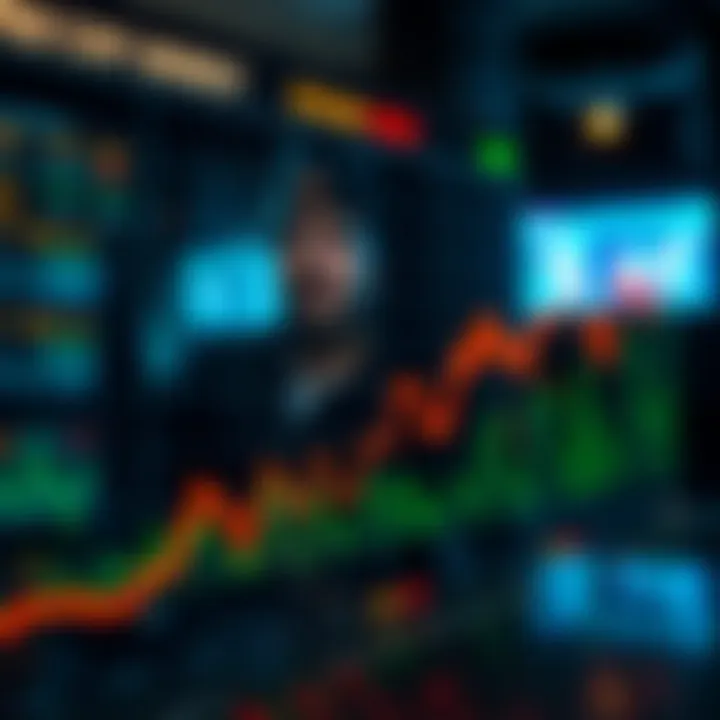 Graph showing upward and downward trends in Reliance Industries' stock values over time