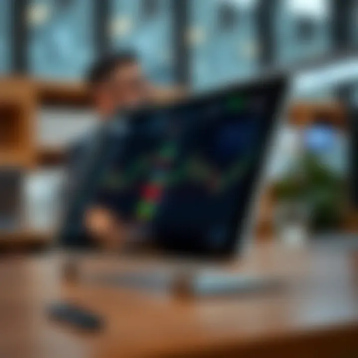 Close-up of a high-performance tablet with a sleek design used for financial trading apps