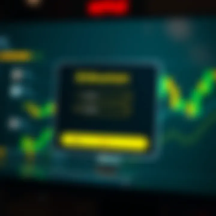 Secure login interface of Binarium trading platform on a digital screen