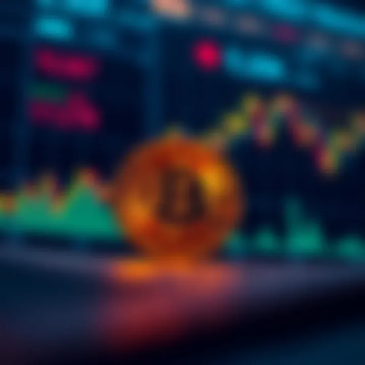 Graph showing Bitcoin price fluctuations and market trends