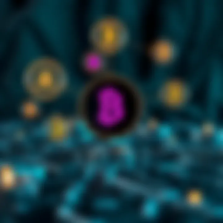 Blockchain-Enabled Decentralized Content Sharing with BitTorrent Coin Conceptual representation of blockchain technology supporting decentralized content distribution with BitTorrent Coin icons and digital data flows
