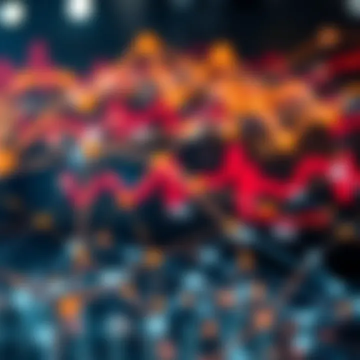 Conceptual illustration of blockchain network influencing cryptocurrency market dynamics