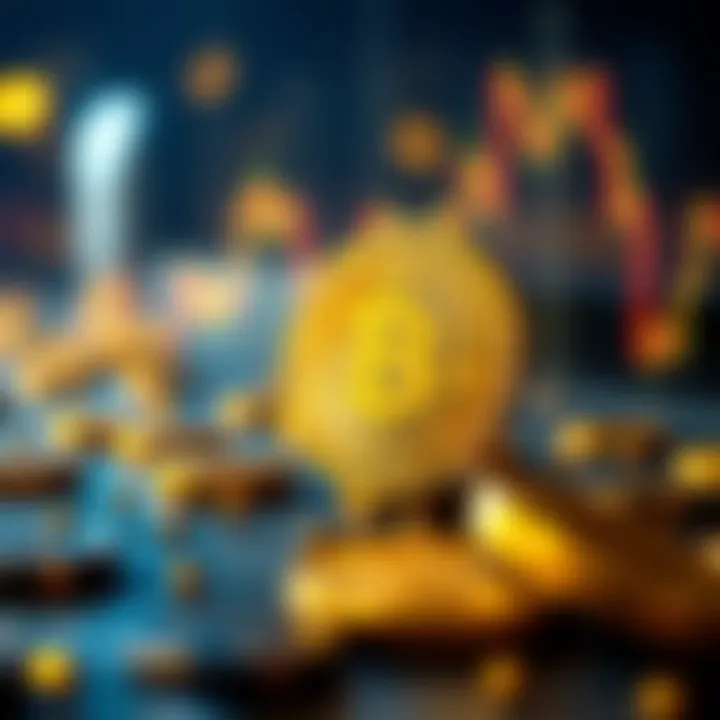 Blockchain Technology and Market Influences on Cryptocurrency Value Illustration of blockchain technology and market factors influencing cryptocurrency valuation