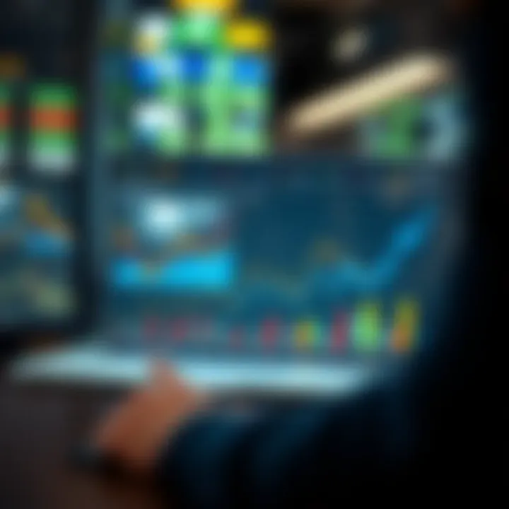 Illustration of market analysis highlighting risks and growth opportunities in technology sector