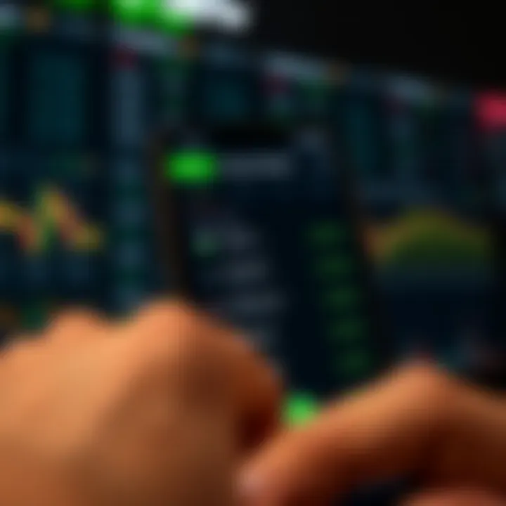 User interface of Deriv app showing various trading options and market data for stocks and forex