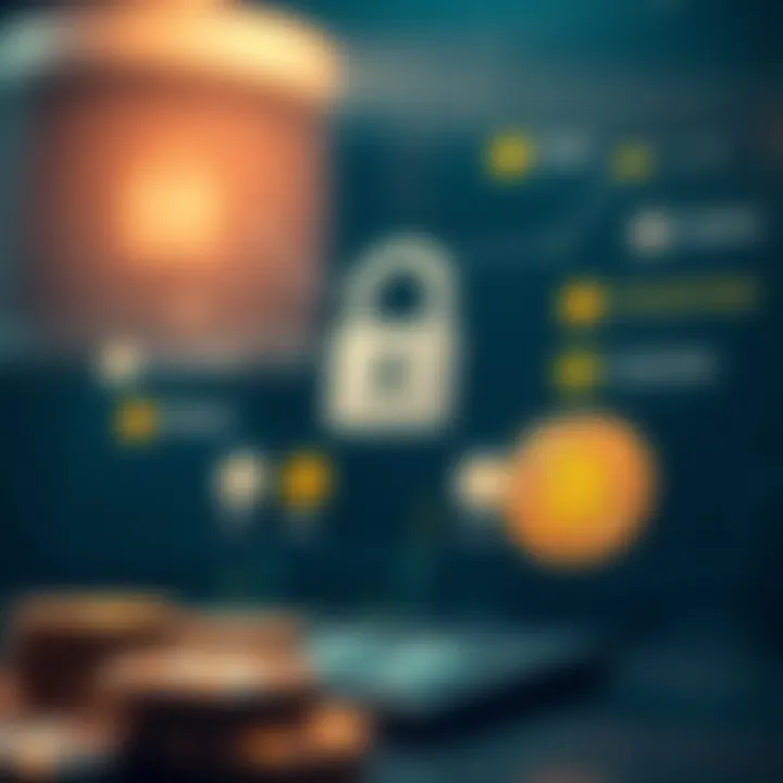 Visual representation of CoinSwitch Kuber's security features and supported cryptocurrencies