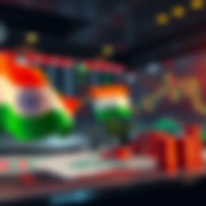 Visual representation of risk-free trading environment with Indian flag and currency symbols