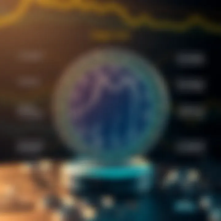 Illustration of cryptocurrency technology layers and factors impacting Doge Coin value