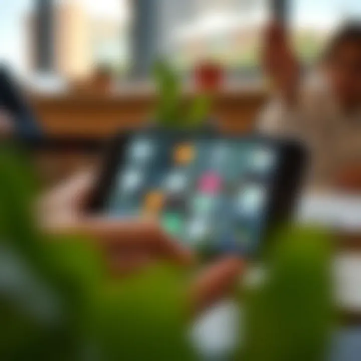 Digital tools and apps displayed on a smartphone supporting study and organization