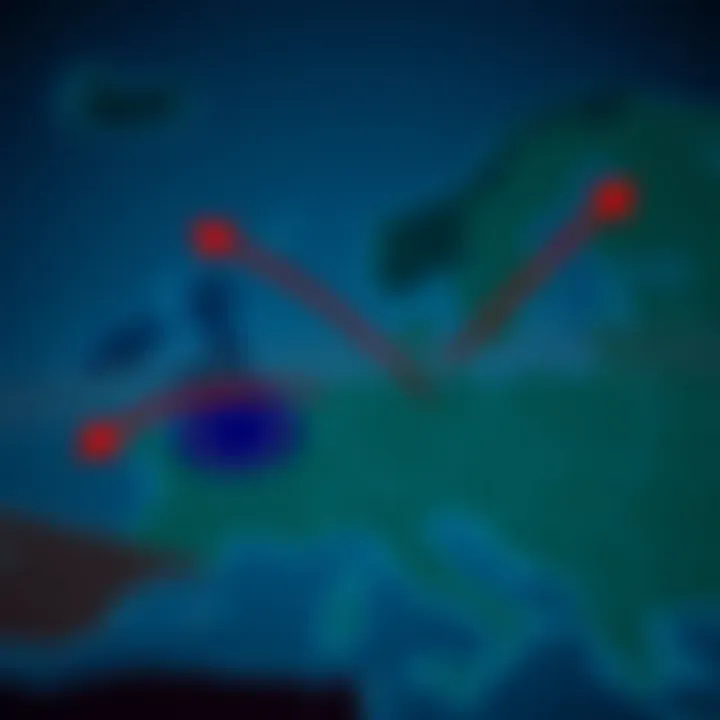Geopolitical Factors Affecting EUR/GBP Market Outlook Map highlighting European Union and United Kingdom with arrows indicating geopolitical influences on currency trading