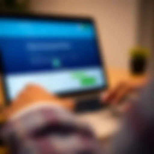 Secure Account Creation and Setup on IQ Option Close-up of a laptop screen showing IQ Option registration page with security features highlighted