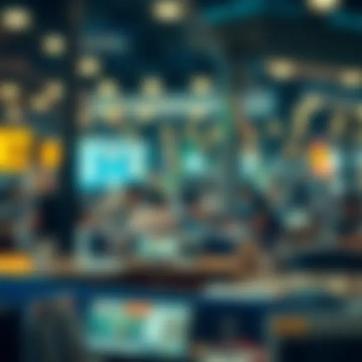 Illustration showing market factors and sector influences impacting stock valuation