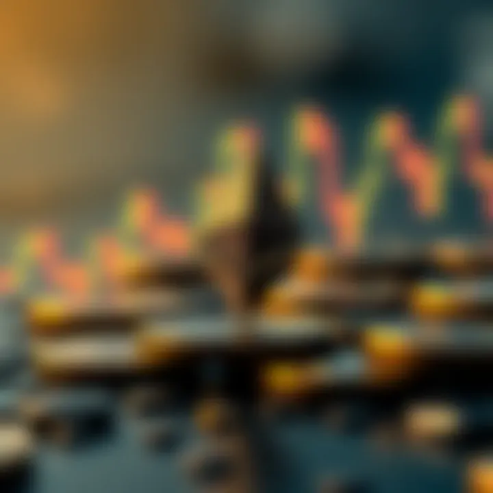 Illustration of market trend lines and expert forecasts impacting Ethereum valuation in Indian market