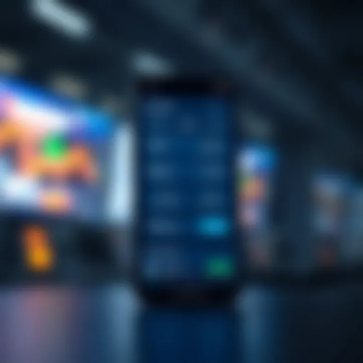 Mobile screen showing key features and navigation options within Exness Go app