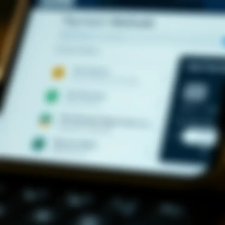 A digital wallet interface showing multiple payment options available for transactions