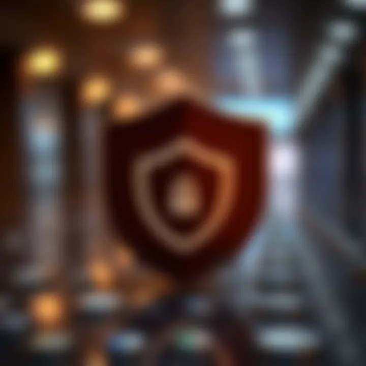 Secure payment methods icons with shield symbol indicating safety and protection