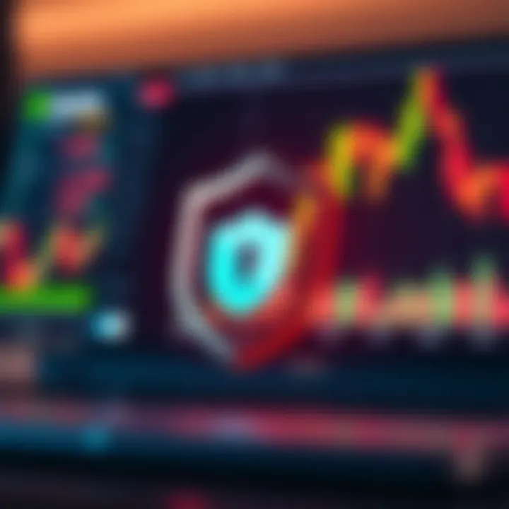 Security shield icon symbolizing safety and protection in online trading