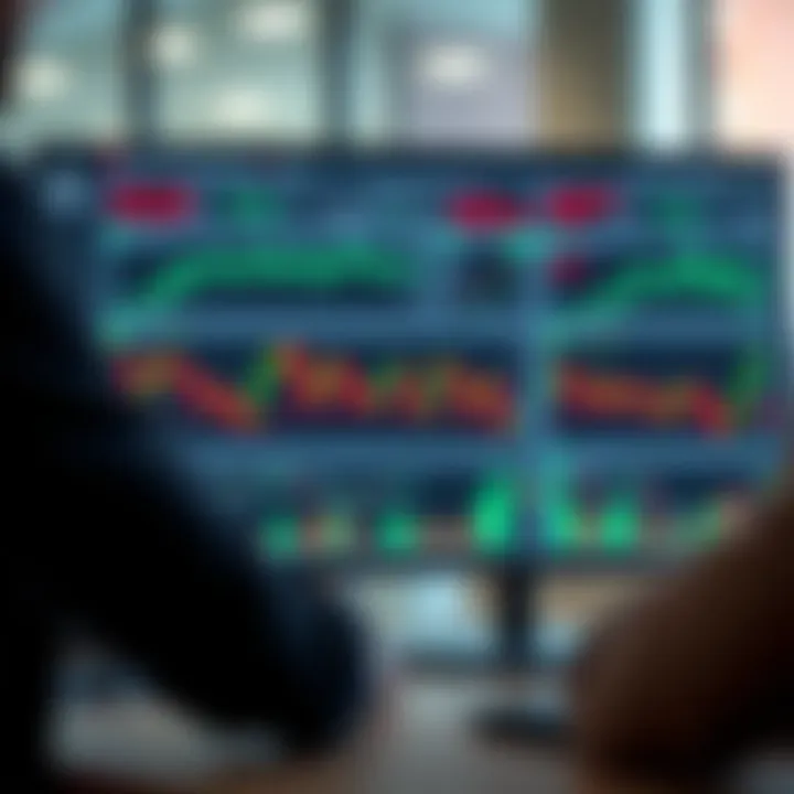 Dashboard interface showcasing Qutex Broker trading platform with charts and market data