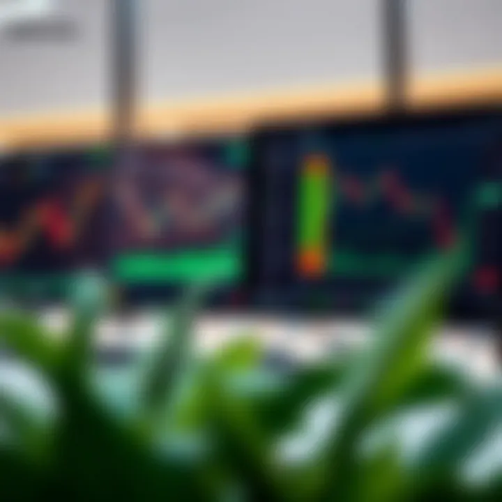 Dashboard showcasing QXBroker trading platforms with charts and market data