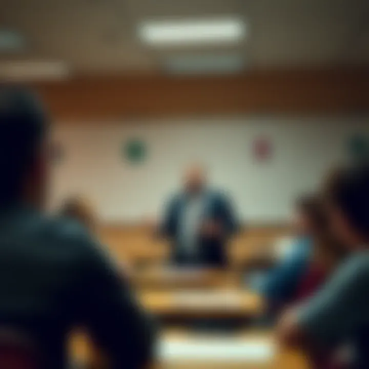 Ramzi Musallam engaging with students in a dynamic classroom setting