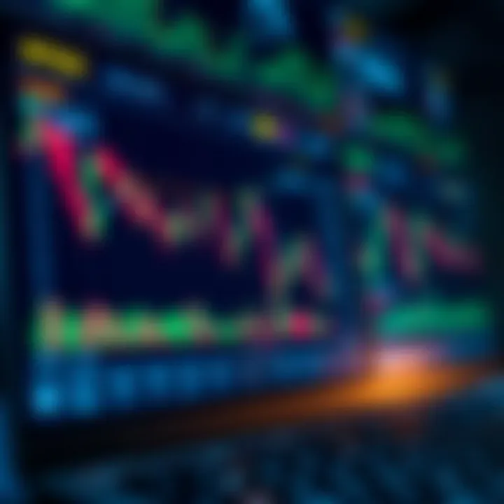 Secure Trading App Interface with Real-Time Market Data User interface of a secure trading application showcasing stock charts and real-time market data