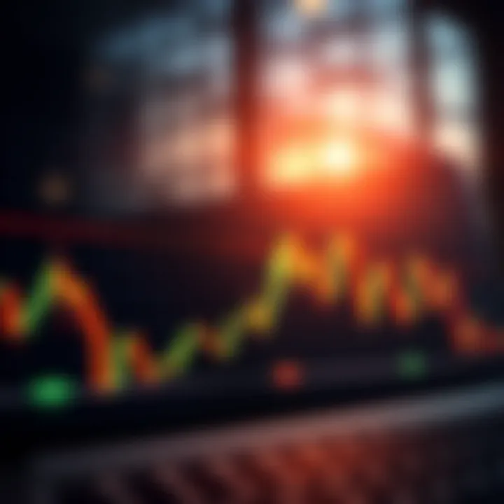 Graph depicting a stock chart reaching a new highest price level indicating an all-time high