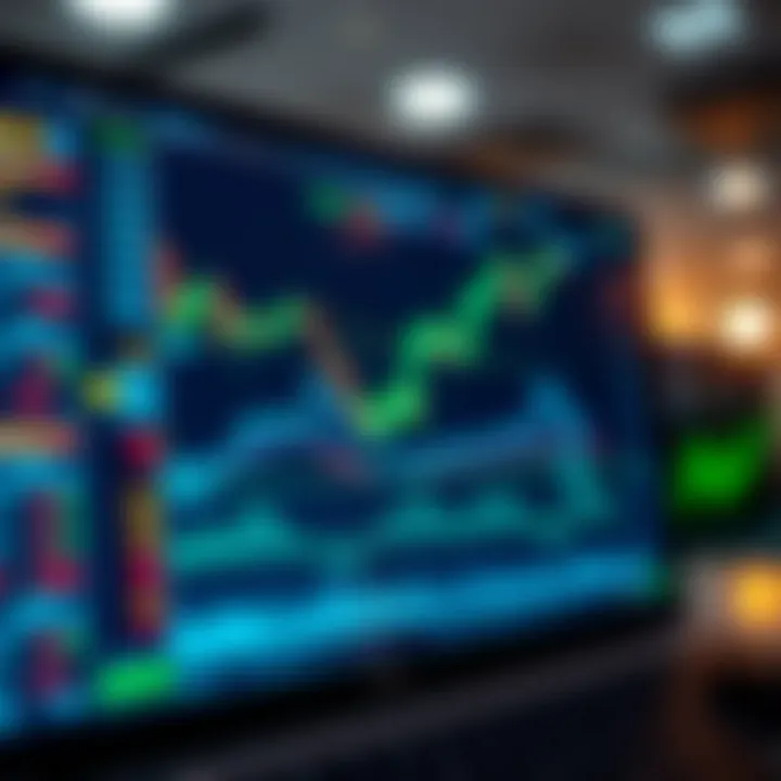 Overview of a Demo Crypto Trading Platform Interface Digital interface displaying cryptocurrency charts and demo trading dashboard