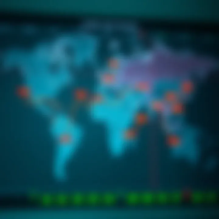 Global forex trading sessions displayed on a world map showing time zones in Indian Standard Time