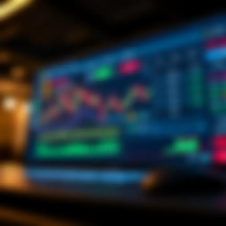 Dashboard of a trading application showing market trends and user portfolio