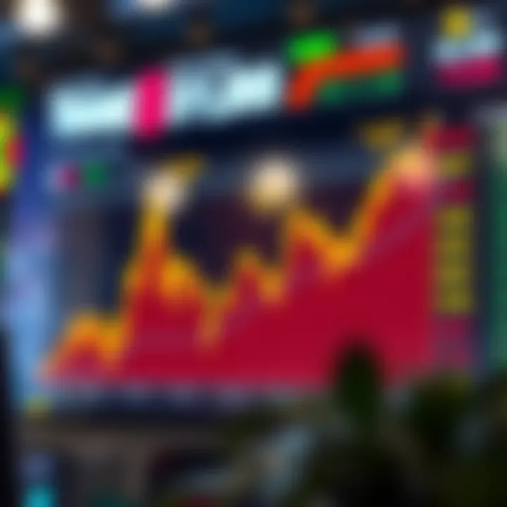 Graph showing upward and downward trends in Reliance Industries stock price with annotations of key market events