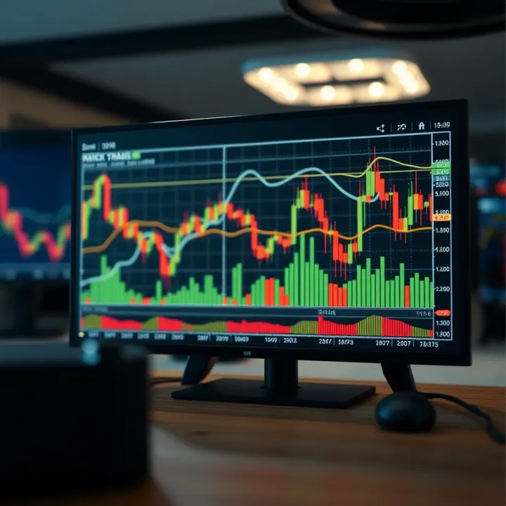 Graphical representation of risk management techniques and trading tools used in stock market
