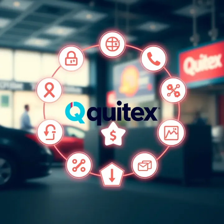 Illustration of secure payment methods and regulatory compliance icons for Quotex in India