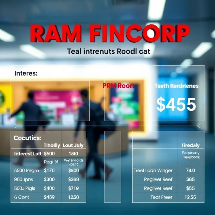 Graphical representation of various loan products and interest rates offered by Ram Fincorp