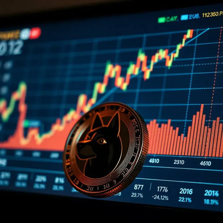 Graph showing Doge Coin price fluctuations and market trends over time
