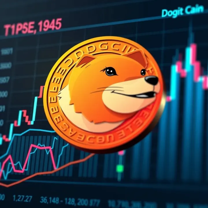 Chart illustrating Dogecoin price fluctuations and market trends over time