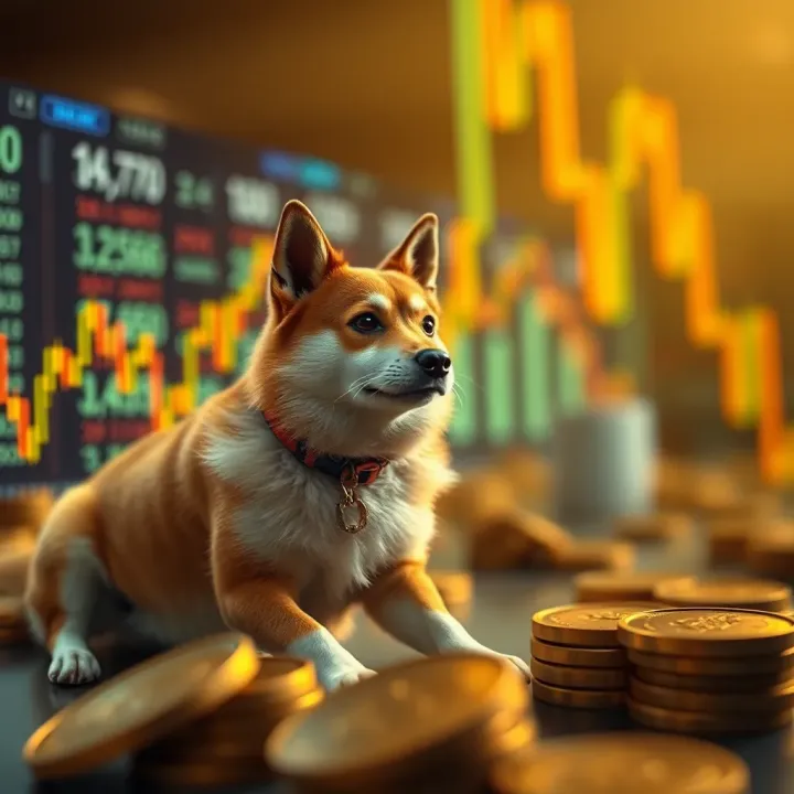 Key Factors Affecting Dogecoin Price Dynamics Conceptual representation of factors influencing Dogecoin price including market sentiment and technological updates