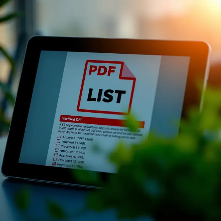 Verified PDF List of RBI Approved Trading Applications Digital document representing a PDF file containing verified RBI approved trading apps