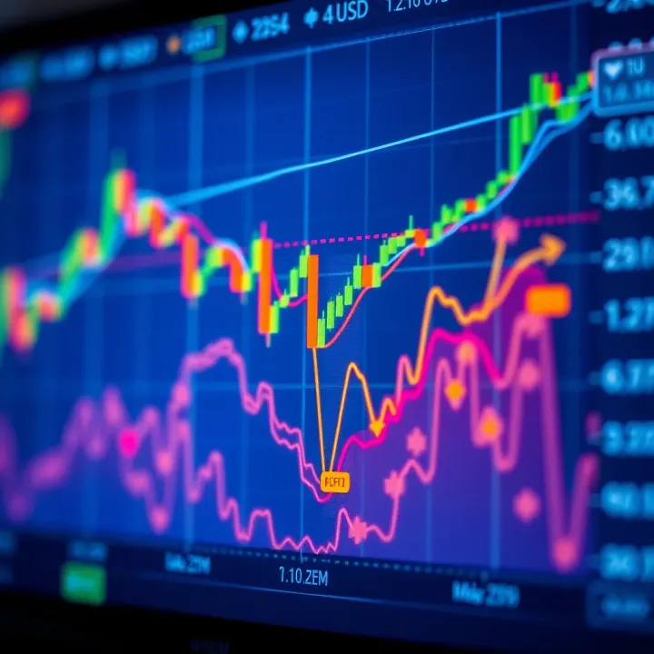 Graph displaying recent fluctuations and trends in EUR/USD currency pair