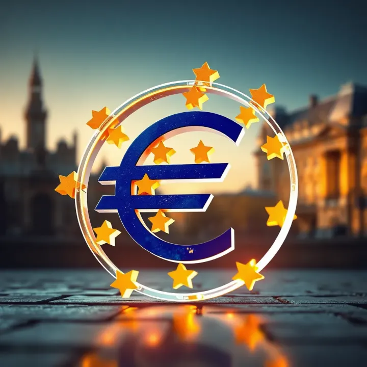 Geopolitical and Monetary Policy Impacts on Euro Value Visual representation of geopolitical factors and monetary policies impacting the euro value