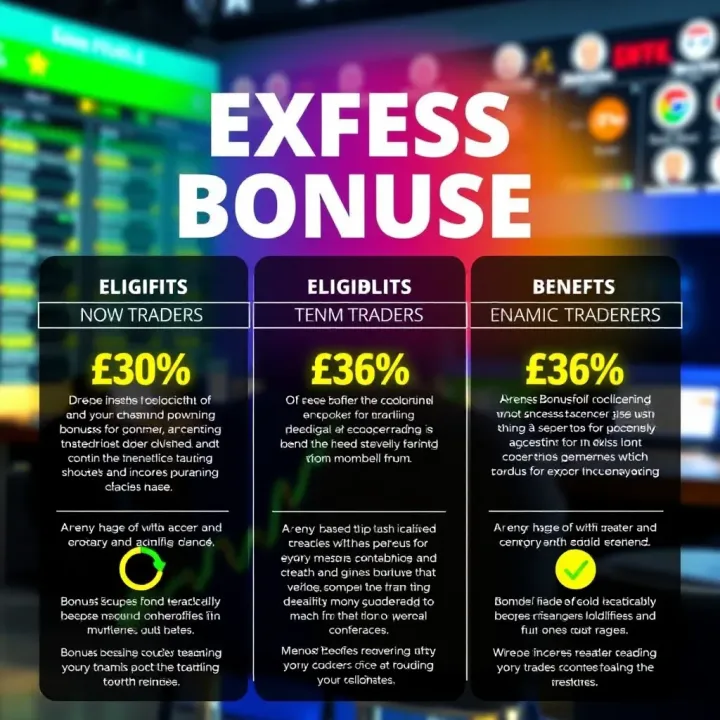 Infographic showing key eligibility criteria and benefits of Exness bonuses for traders