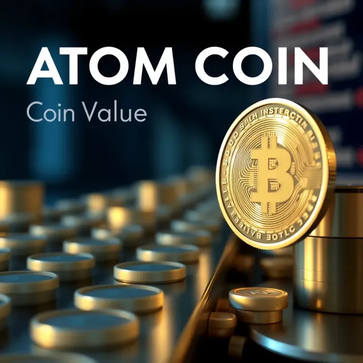 Visual representation of factors affecting Atom coin value including expert analysis and investment risks