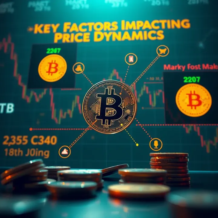 Key Factors Impacting Bitcoin Price Dynamics Conceptual illustration of factors affecting Bitcoin value including market analysis and investor sentiment