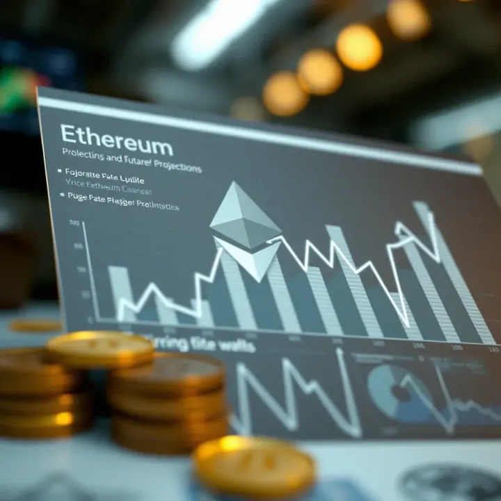 Chart highlighting factors affecting Ethereum value and forecast projections