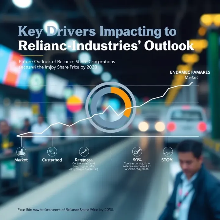 Infographic illustrating market dynamics and economic factors affecting stock performance of a major corporation